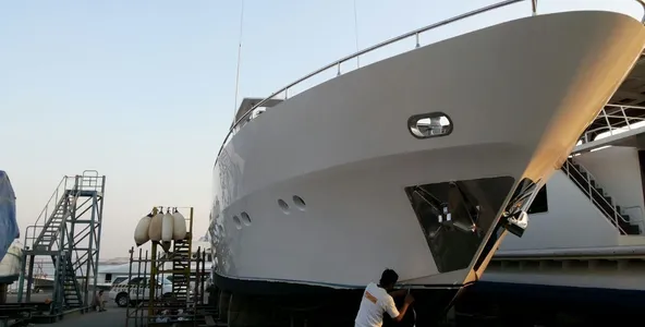 Yacht maintenance detail